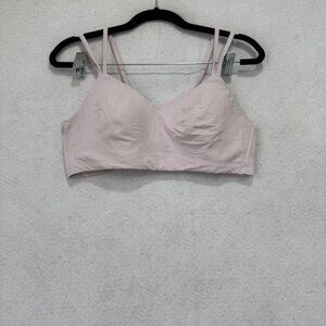 Lululemon Sports Bra Womens Small? Pink Strappy Longline Padded Yoga Athletic